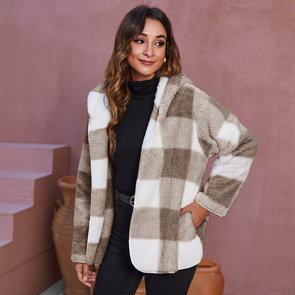 Casual Velvet Hoodies Coats for Women