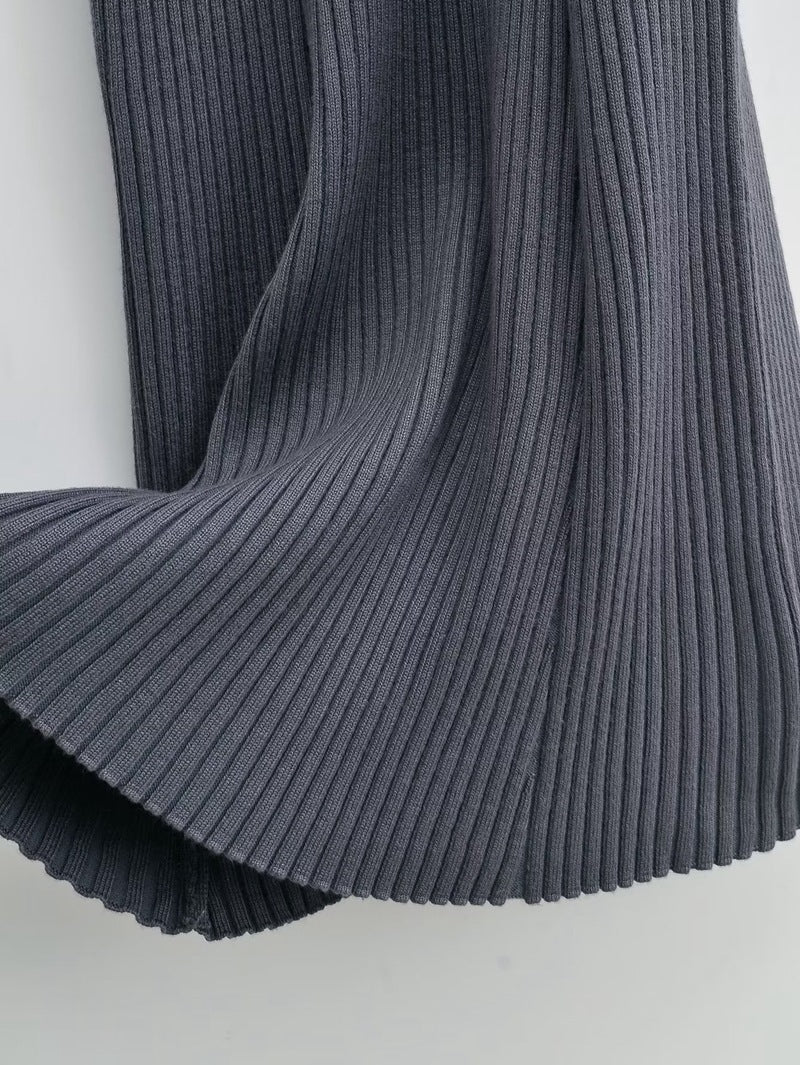Sexy Polo Neckline Knitted Long Mermaid Dresses