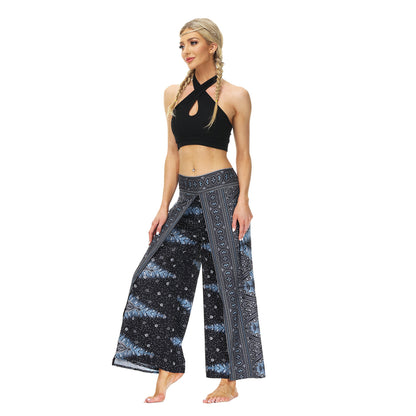 Casual Floral Print Women Yoga Loose Pants