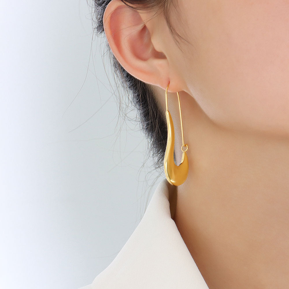 Fashion Women Titanium Steel Geometry Earrings for Women