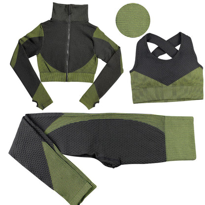 Sexy Body Buidling Sporting 3pcs Suits for Women
