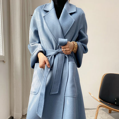 Luxury Woolen Winter Long Overcoat for Women