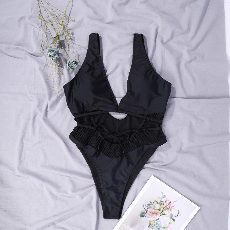 Women One Piece Elastic Tight Swimwear-STYLEGOING