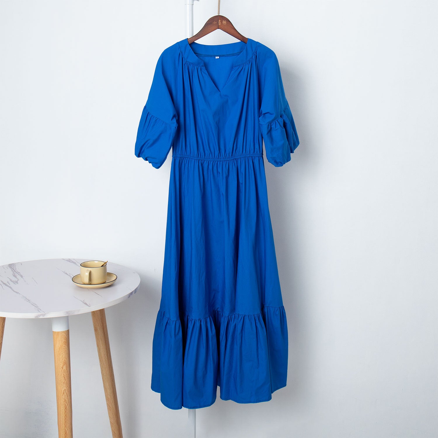 Women High Waist A Line Midi Dresses