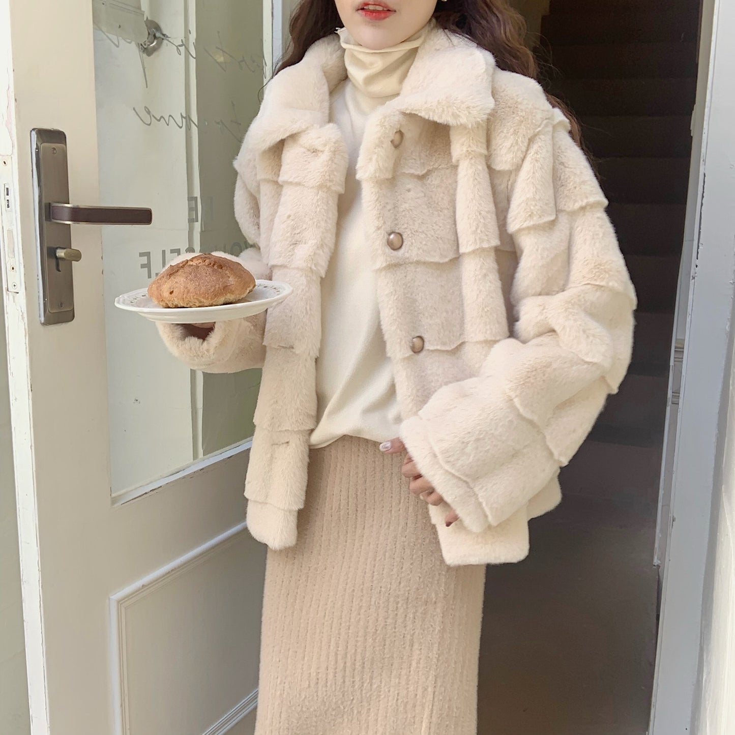 Winter Artificial Fur Overcoats for Women