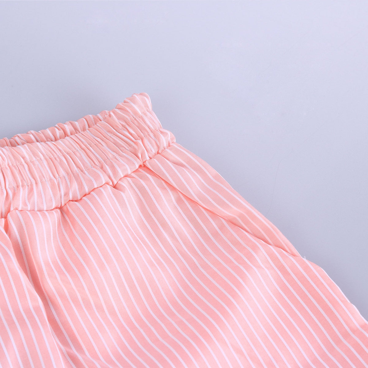 Fashion Leisure Summer Striped Two Pieces Suits