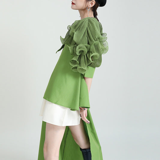 3D Designed Asymmetrical Summer Shirts Dresses