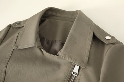 Fashion Motorcycle PU Leather Zipper Jackets