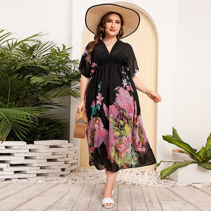 Bohemian Chiffon Plus Sizes Summer Beach Dresses