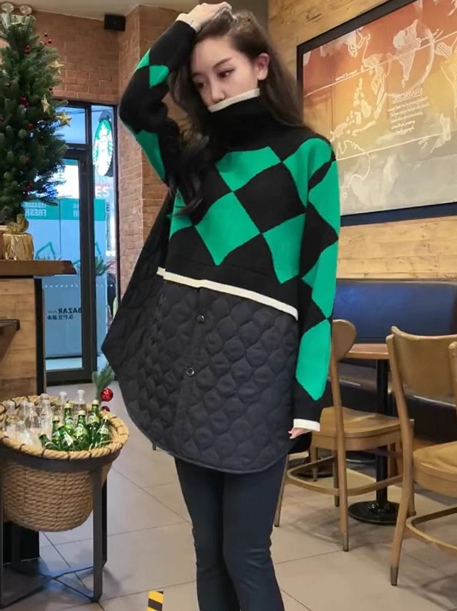 Women High Neck Winter Pullover Coat Sweaters