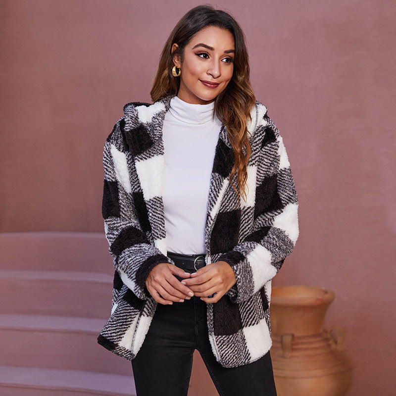 Casual Velvet Hoodies Coats for Women