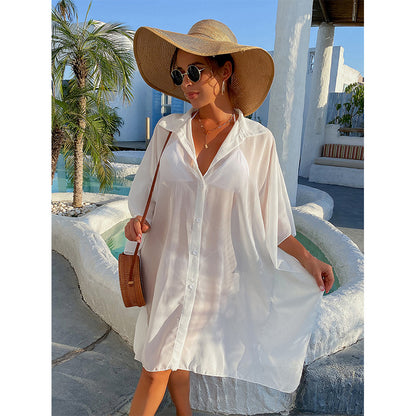 Summer Leisure Shirts Bikini Beach Cover Ups