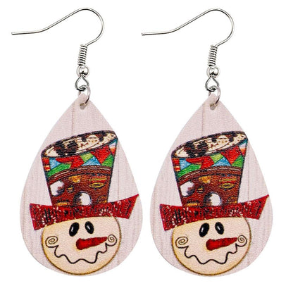 Christmas Vintage Animal Print Earrings 2 Sets