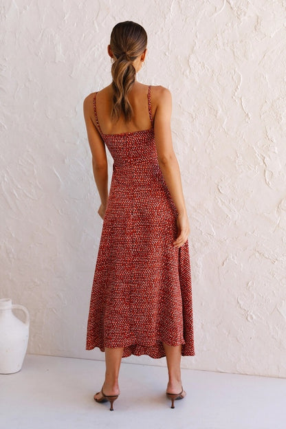 Sweety Summer Floral Print Sleeves Long Dresses