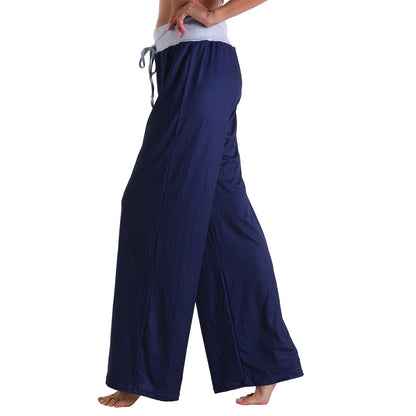Casual Bandage Solid Loose Homewear Pajamas Pants