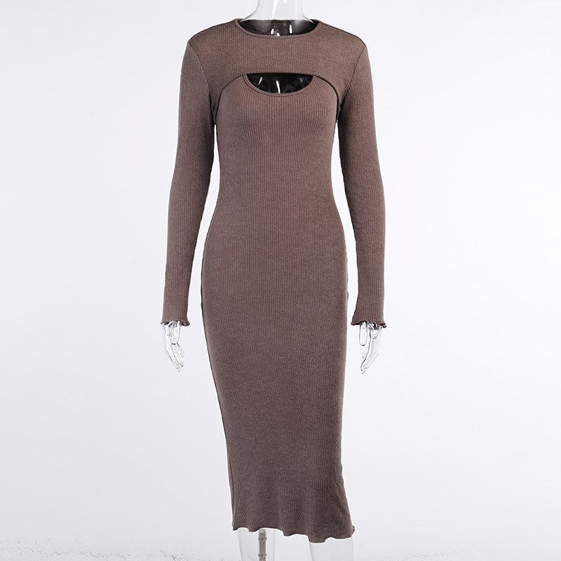 Sexy Women Knitting Cape and Slip Dresses Sets