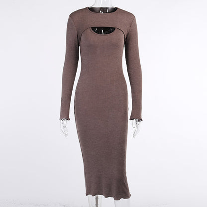 Sexy Women Knitting Cape and Slip Dresses Sets