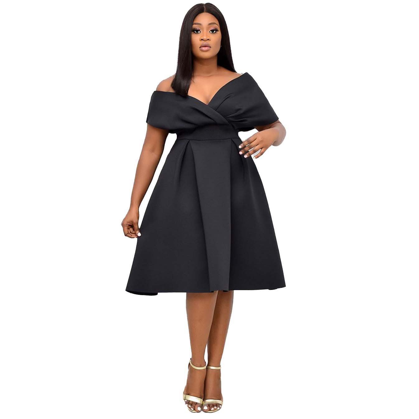 Women Summer Off The Shoulder Party Evening Dresses-STYLEGOING