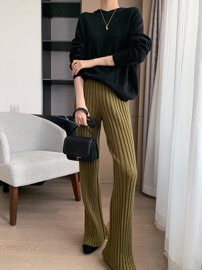 Fashion High Waist Knitting Winter Pants
