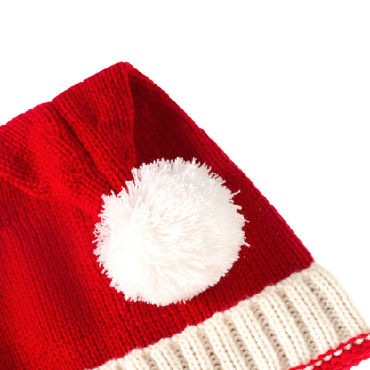 Christmas Parent-kids Red Knitted Warm Hats