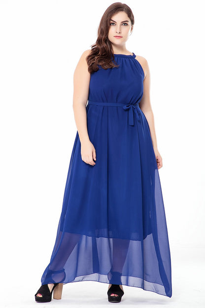 Summer Boho Plus Sizes Chiffon Dresses-STYLEGOING