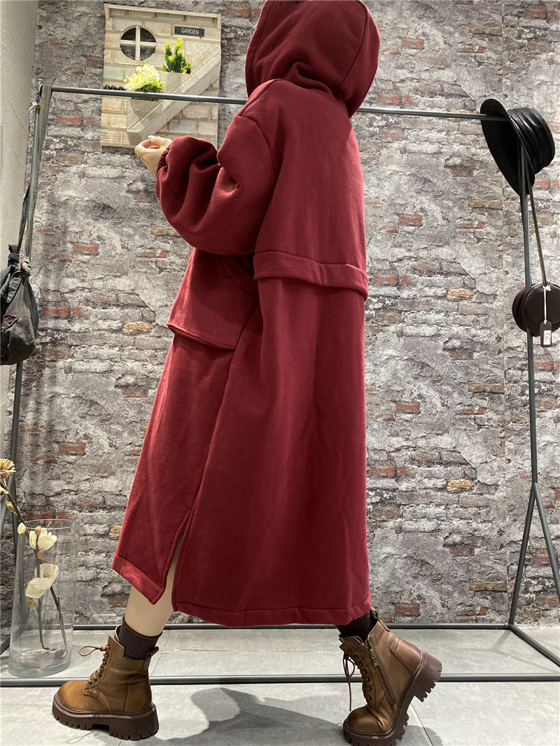 Winter Velvet Plus Sizes Women Cozy Long Dresses