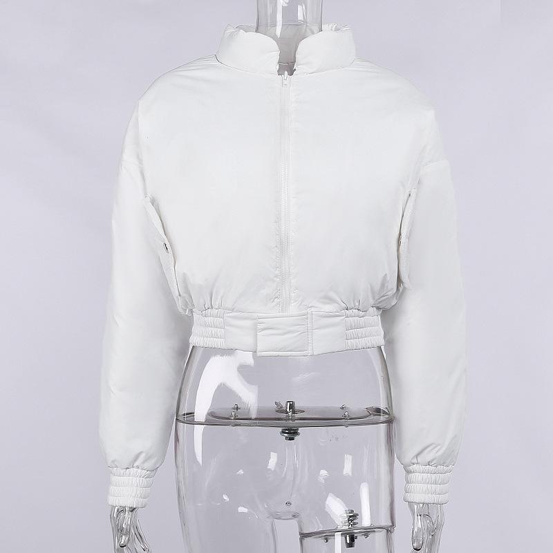 Women Cotton Zipper Short Coats