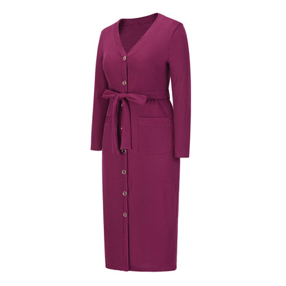 Women Knitting Slim Winter Long Dresses