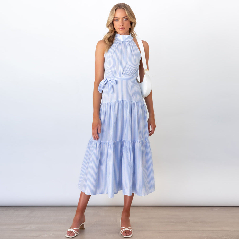 Summer Striped Summer Long Maxi Dresses