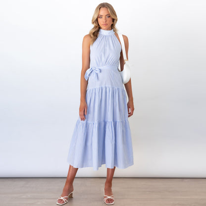 Summer Striped Summer Long Maxi Dresses