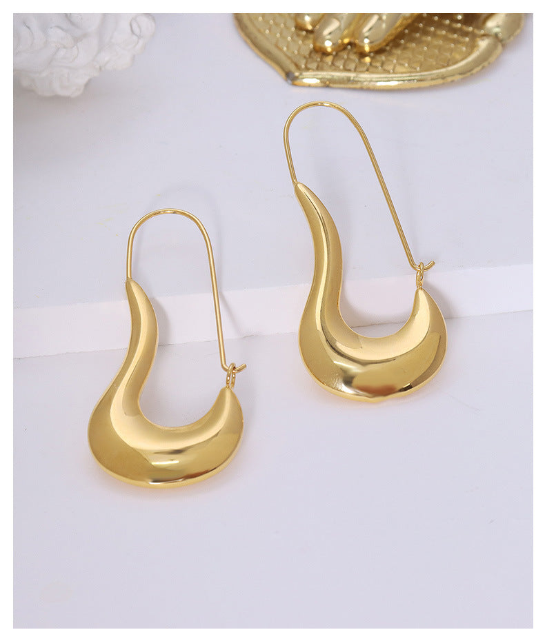 Fashion Women Titanium Steel Geometry Earrings for Women