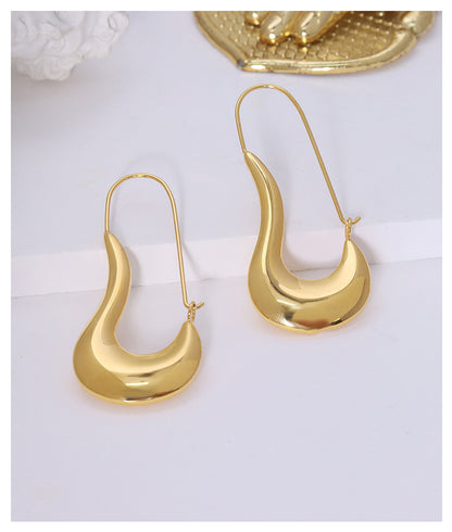 Fashion Women Titanium Steel Geometry Earrings for Women