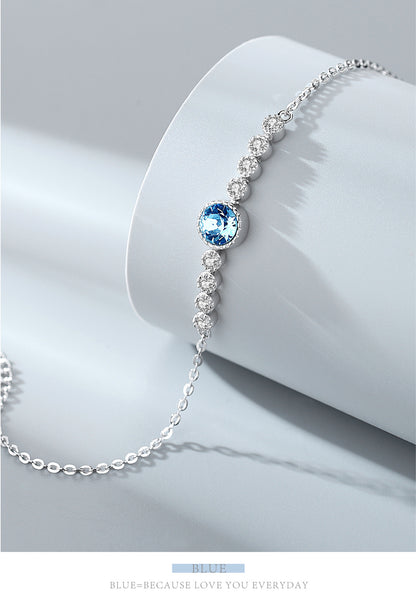 Romantic Luxury Crystal Sliver Bracelet for Women