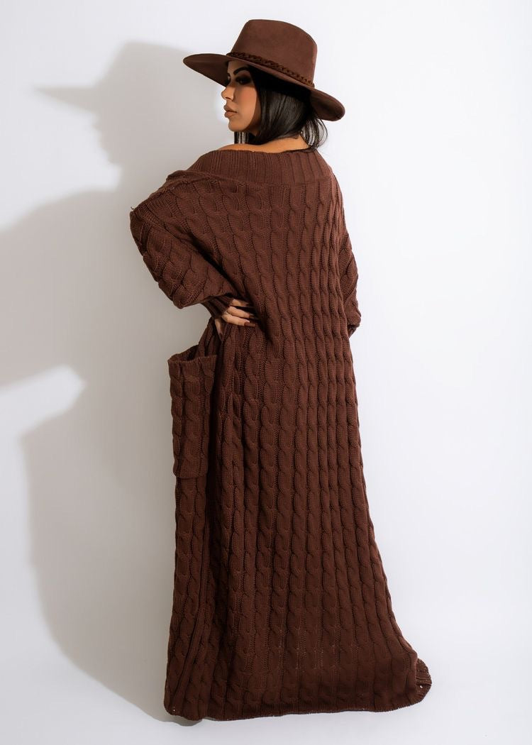 Casual Long Knitted Cardigan Overcoats for Women