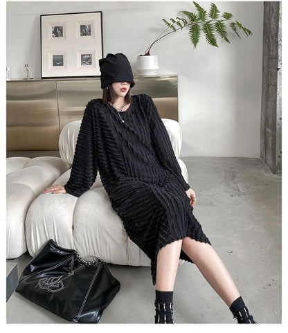 Vintage Black Long Cozy Dresses