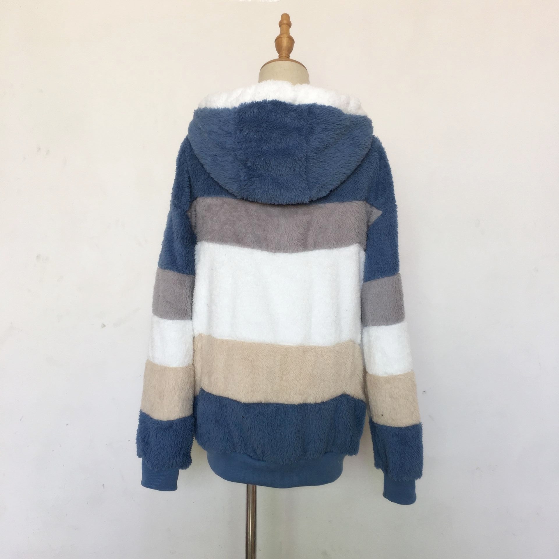 Winter Velvet Zipper Hoodies Overcoat for Women