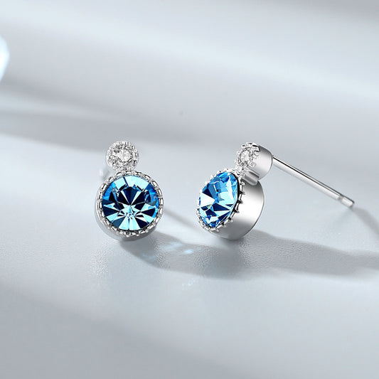 Fashion Crystal Sliver Earrings Stud for Women