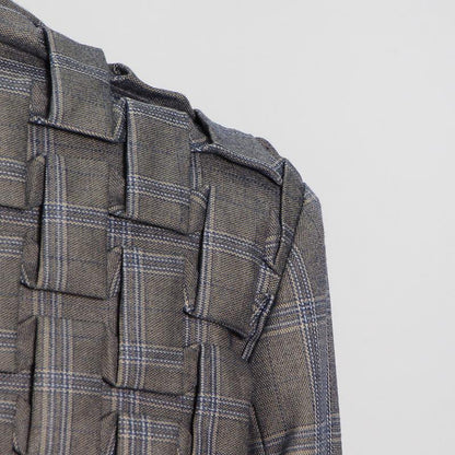 Vintage Handmade Pleat Fashion Blazers-STYLEGOING