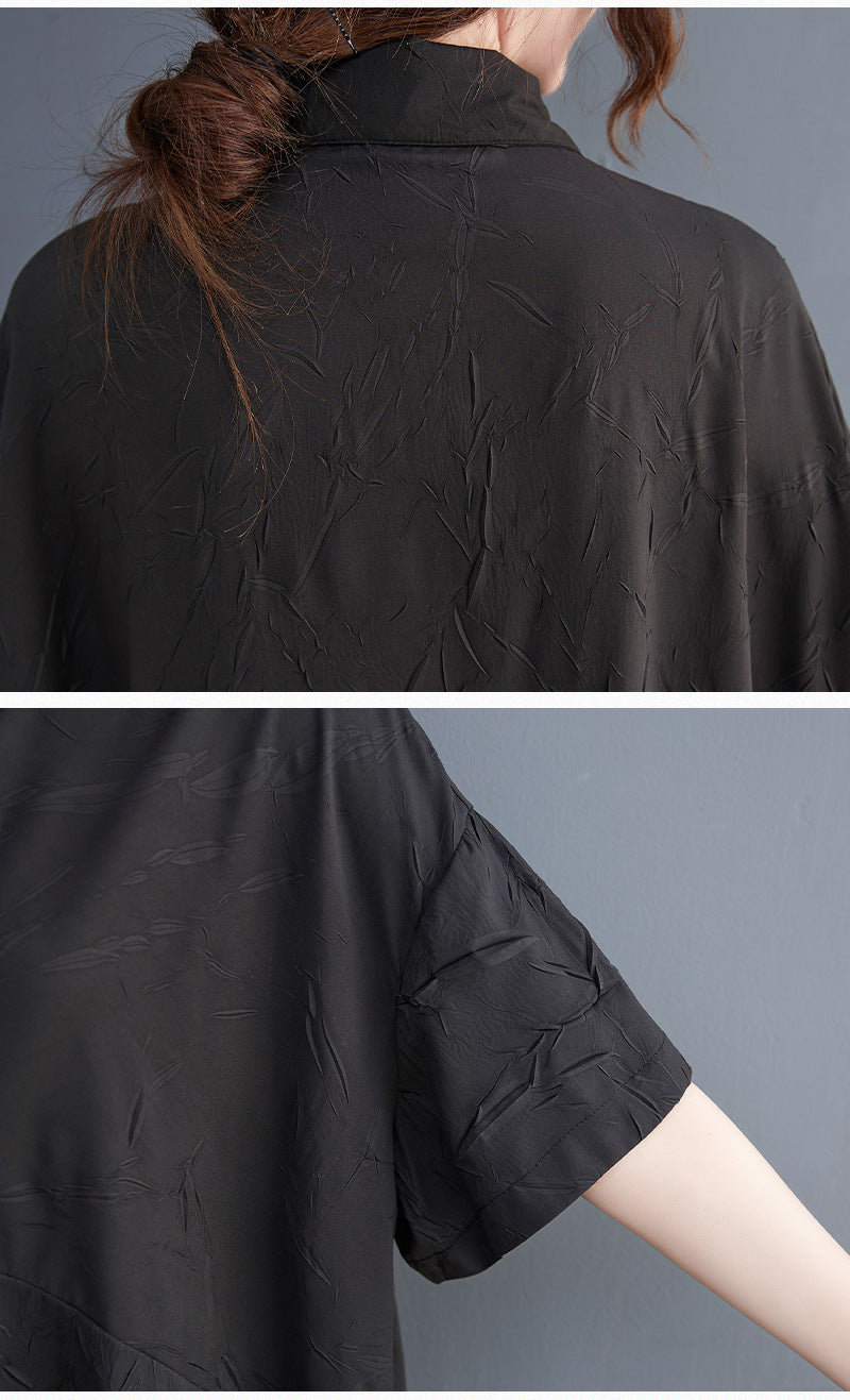 Summer Ruffled Plus Sizes Midi Shirts Dresses