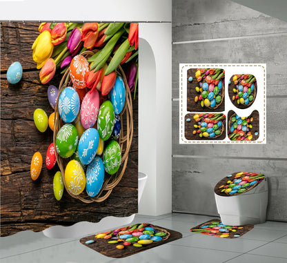 Happy Easter Day Shower Curtain Sets