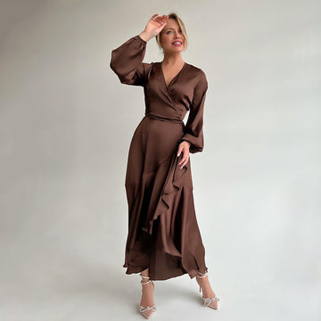 Elegant High Waist Long Sleeves Dresses