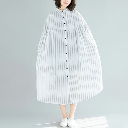Linen Women Plus Sizes Long Shirts