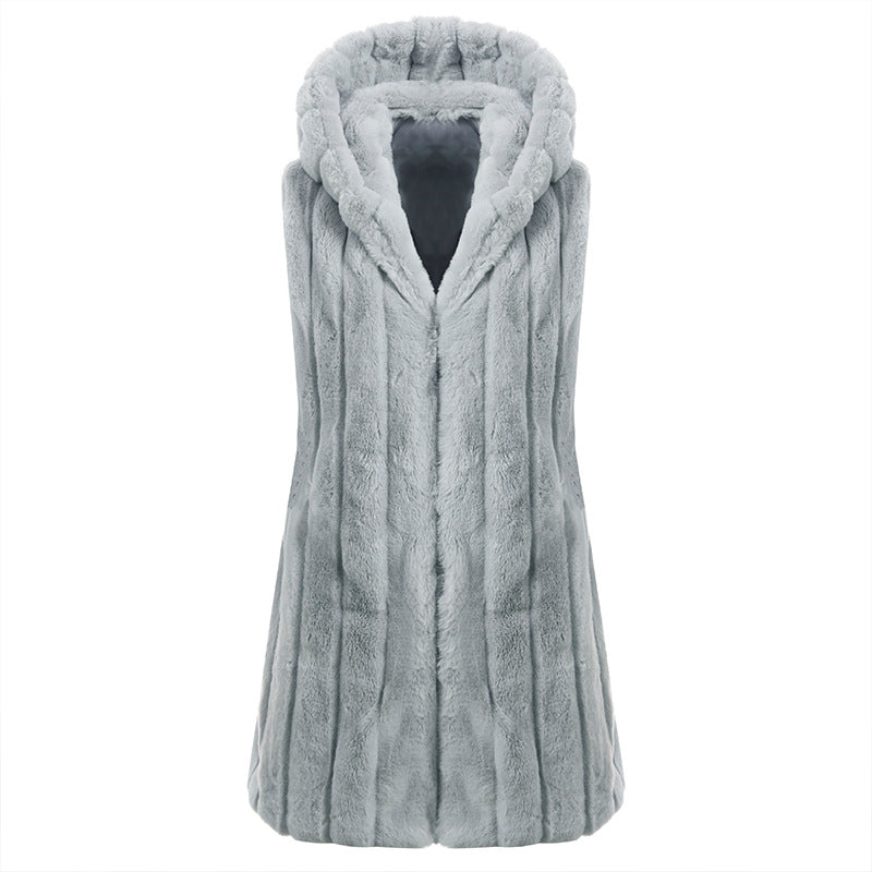 Fashion Artificial Fur Winter Sleeveless Vest