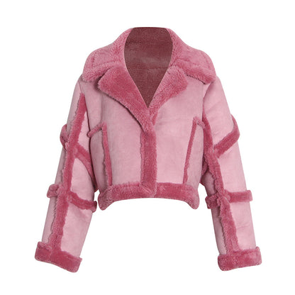 Luxury Designed Sherpa Short Jackets Coats for Women