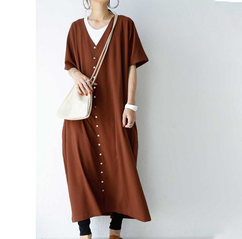 Casual Summer V Neck Long Cozy Dresses