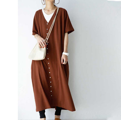 Casual Summer V Neck Long Cozy Dresses