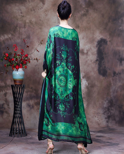 Vintage Print Summer Irregular Long Romper Dresses