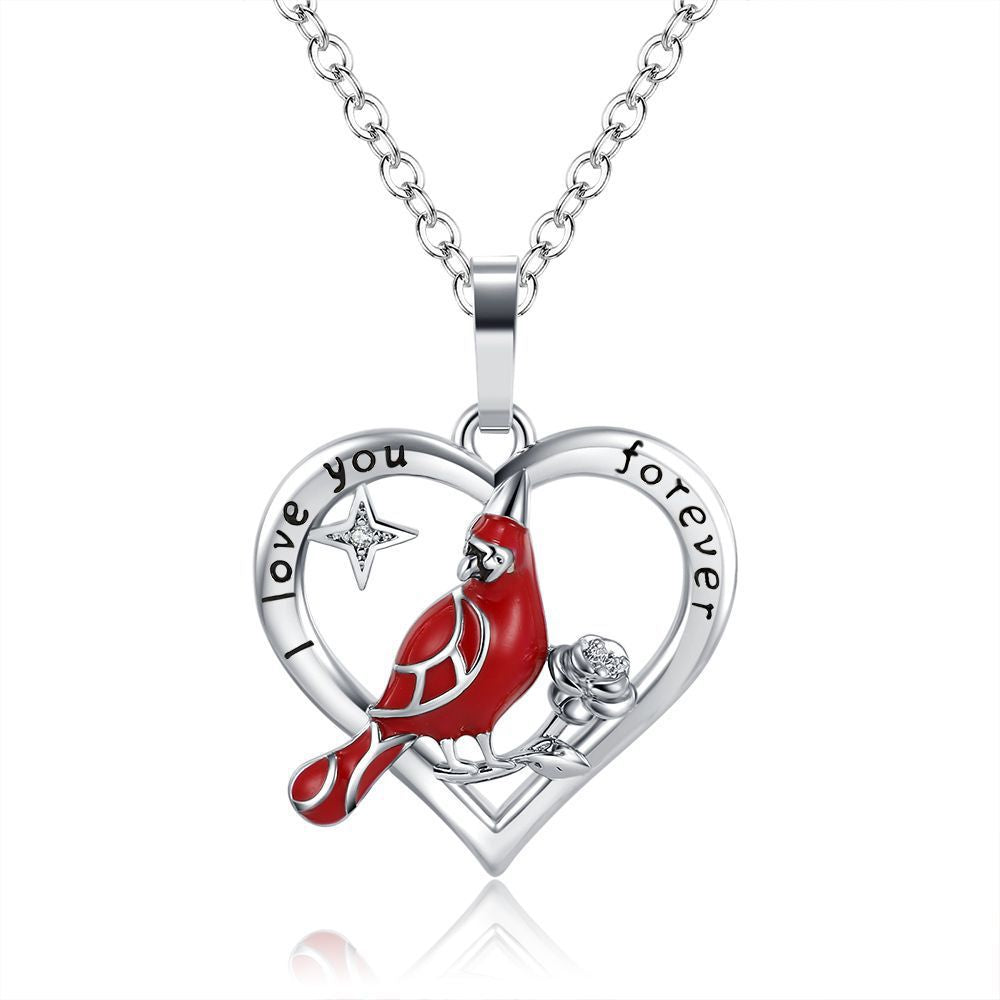 Lovely Red Birds Designed  Necklace for Women