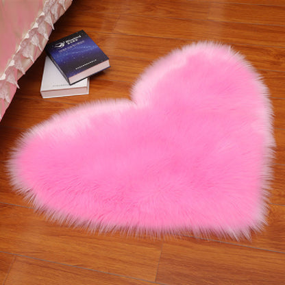 Heart Shaped Fluffy Area Rugs Bedroom Living Room Floor Mats for Home Decor