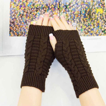 2 Pairs/Set  Winter Knitted Gloves Keep Warm for Women